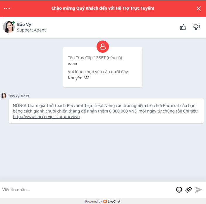 Chat trực tuyến 12bet Chat trực tuyến 12bet